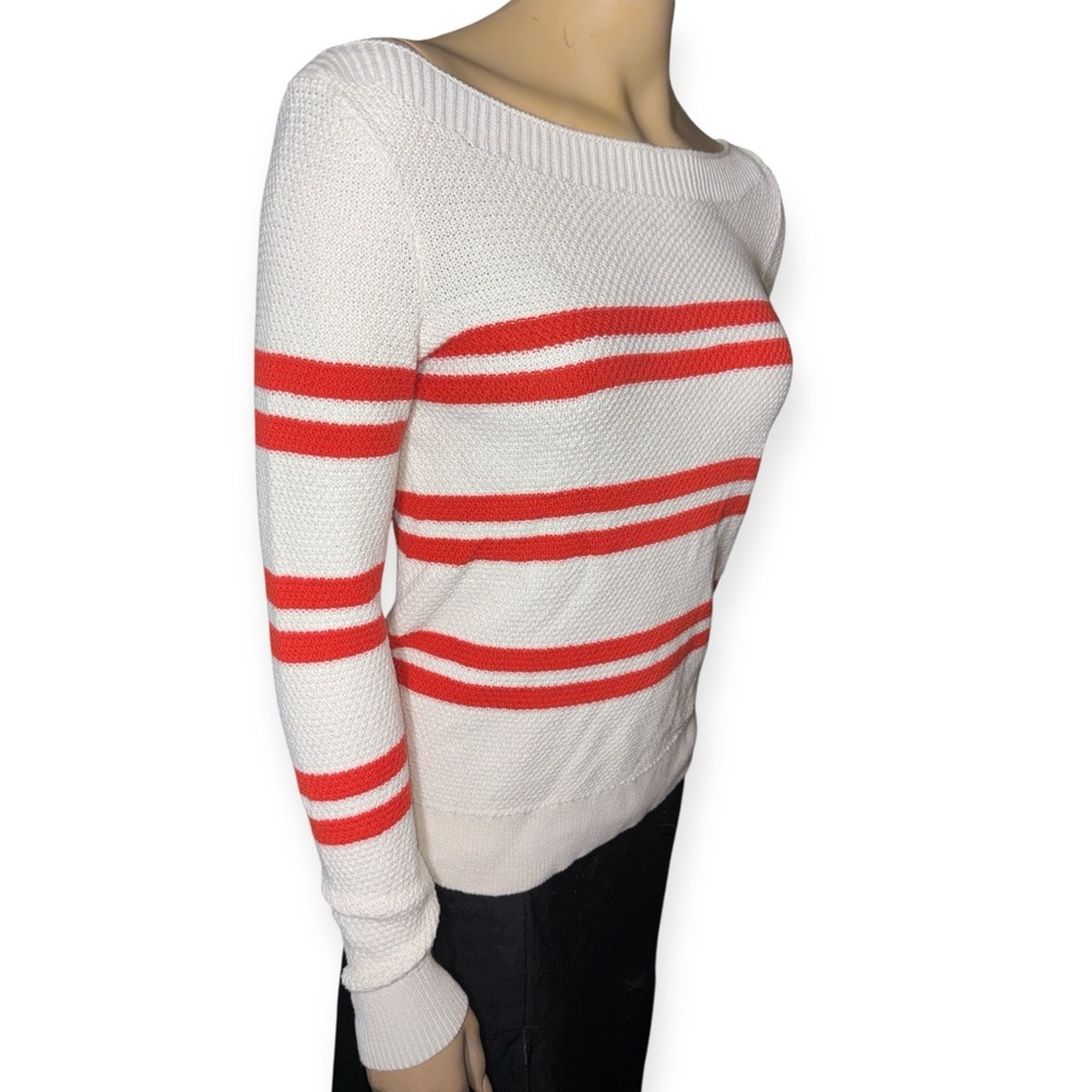 Banana Republic women’s Off-Shoulder nautical preppy long sleeve knit Sweater XS - Picture 3 of 12